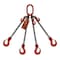 Hsi Four Leg Chain Slng, Adjstbl Type A, 3/4 in dia, 3ft L, Oblong Link to Slng Hook, 91,700lb Lmt 10AQOS3/4A-03 - alternate 1